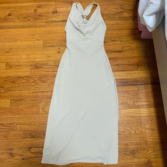 Zara Nude open back draped dress - Picture 2 of 5